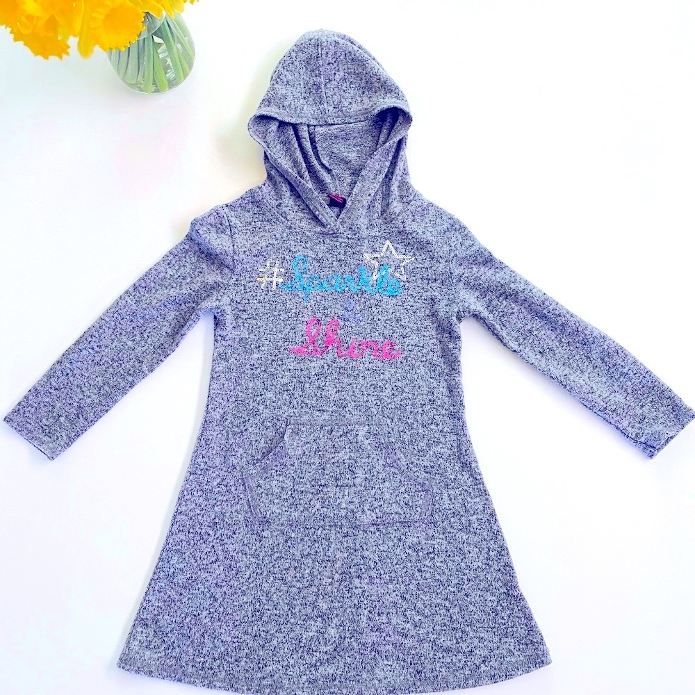 Girls | Sweater Dress | Star Ride | Gray | M(5/6)